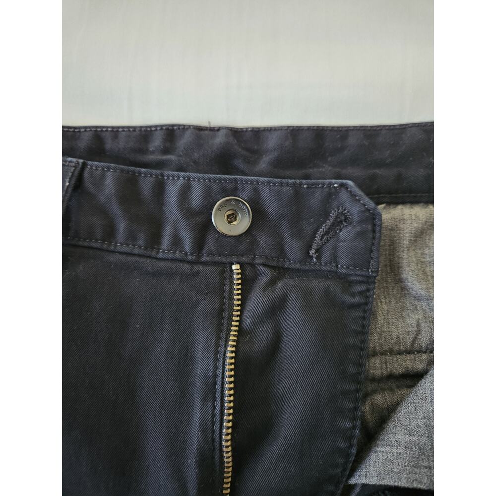 Rag & Bone NYC Mens Slim Fit Black Straight Leg Size 33 Designer Modern Trousers - Picture 7 of 11